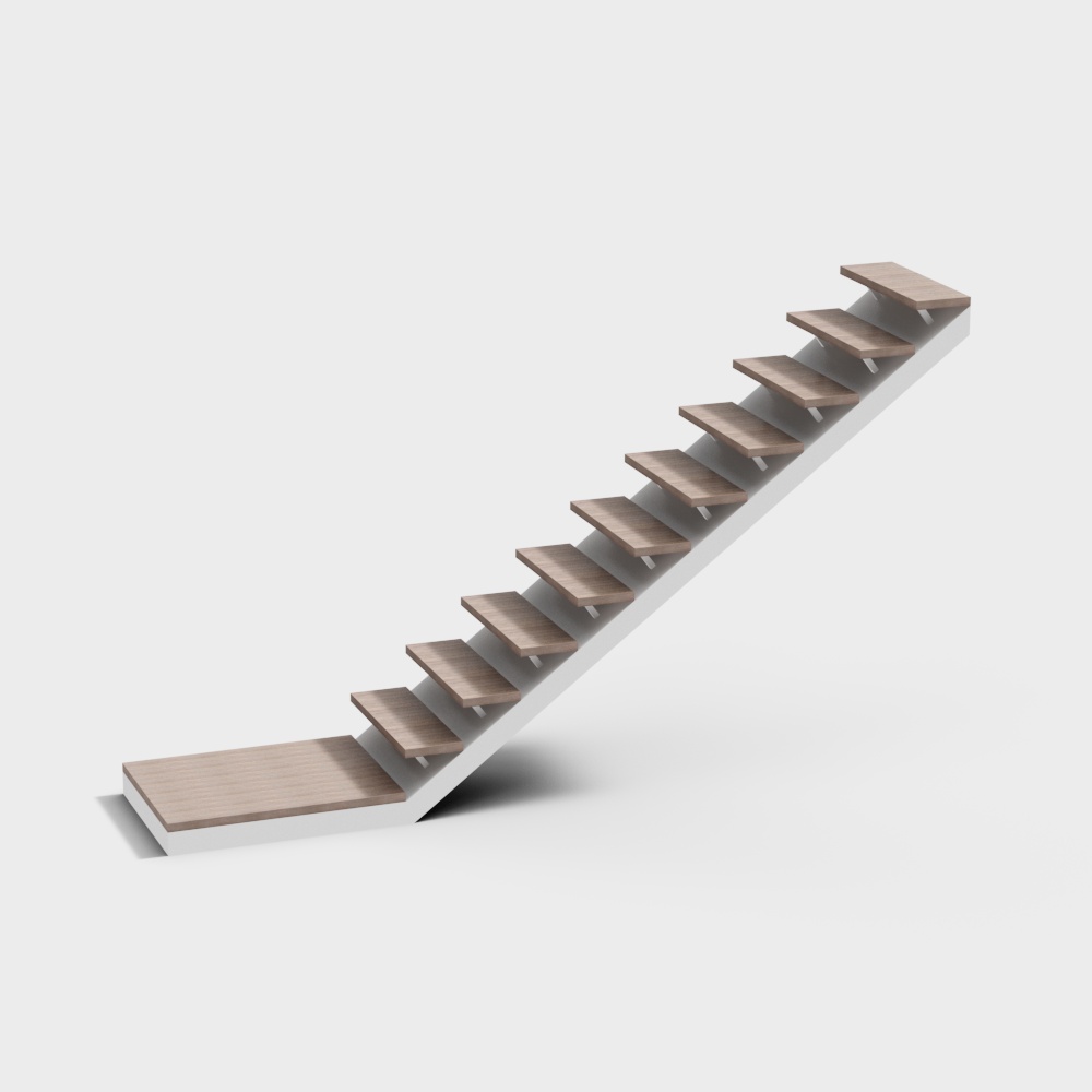 Stylish Low-Poly 3D Staircase Model