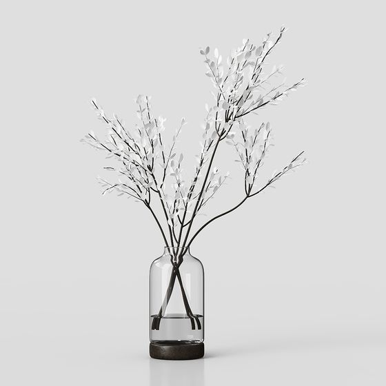 Snow Branch Vase 3D model