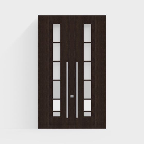 Modern Glass Panel Door 3D model