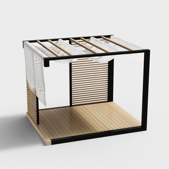 Modern Minimalist 3D Model with Polygons