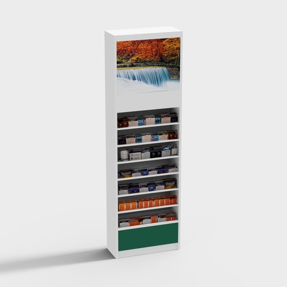 Modern Display Shelf 3D model