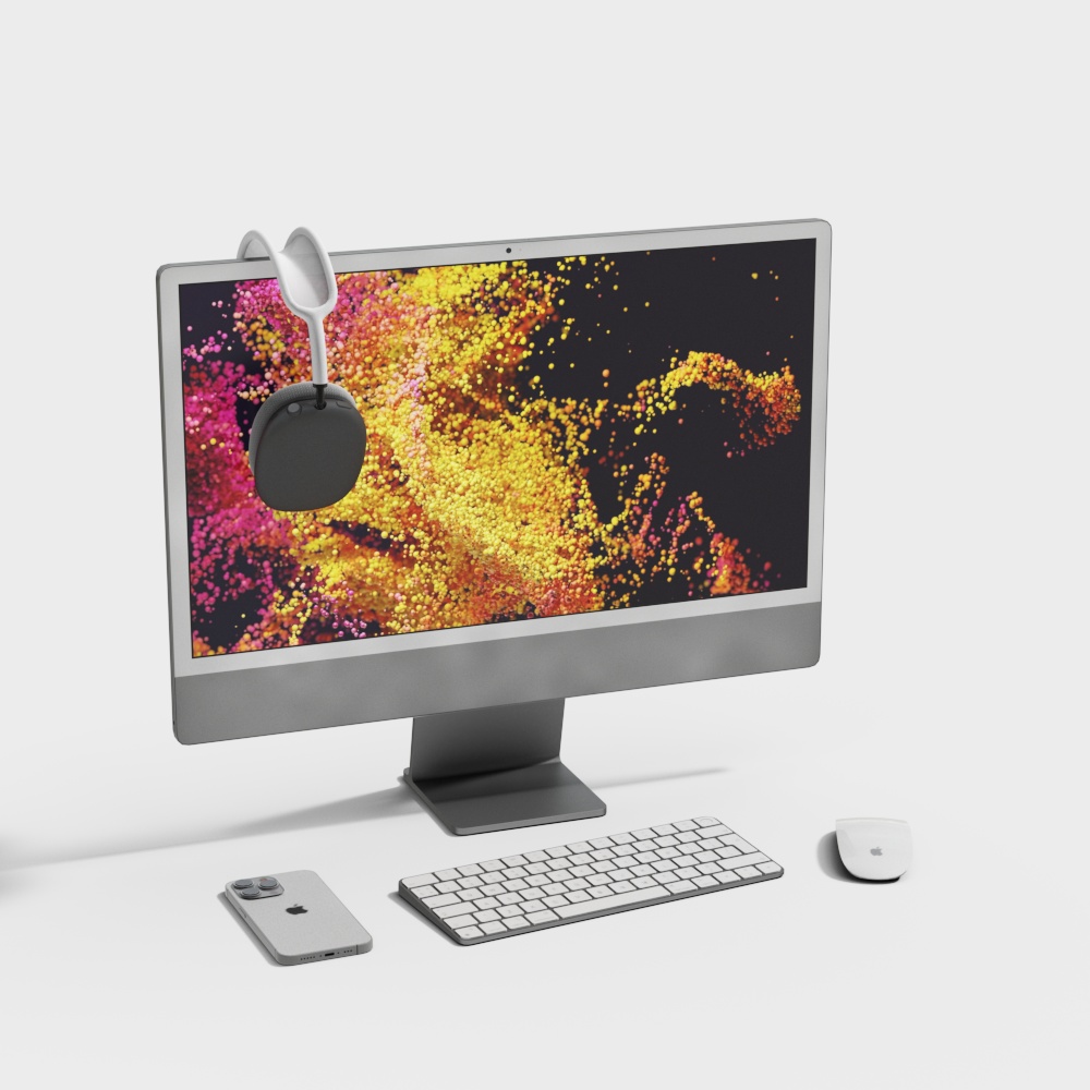 Modern Desk Set 3D model