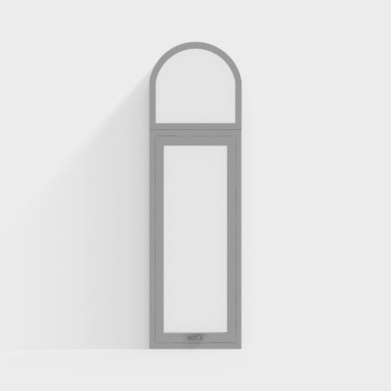 Arched Long Window 3D Model