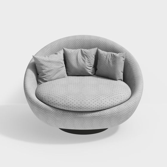 Cozy Nest 3D model - Stylish Armchair Design
