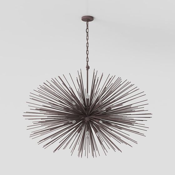 Geometric Low-Poly Chandelier 3D Model