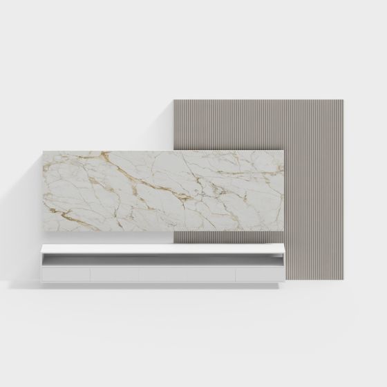 Elegant Urban TV Cabinet 3D model for Modern Interiors