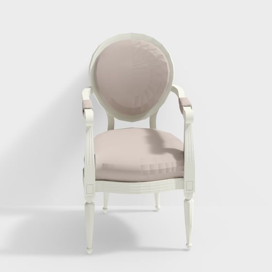 Elegant Round Chair 3D model for Modern Interiors