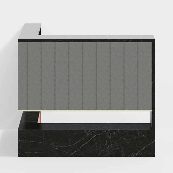 Elegant Urban Reception Desk 3D model
