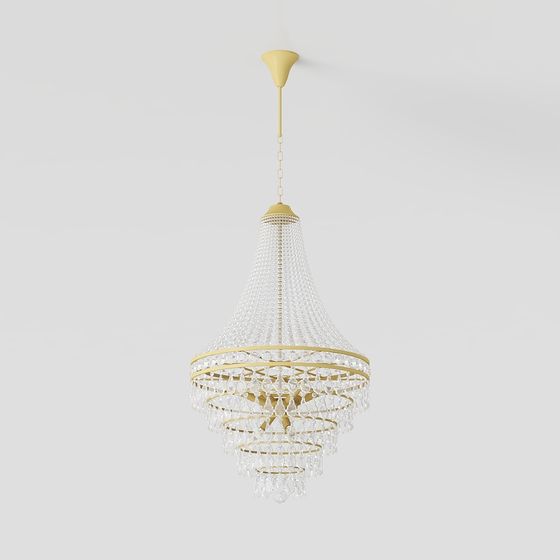 Luxurious Crystal Chandelier 3D model
