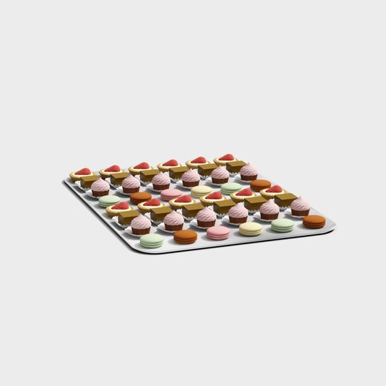 Delightful Pastry Platter 3D model