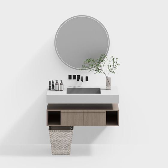 Urban Bathroom Vanity 3D model for Modern Interiors