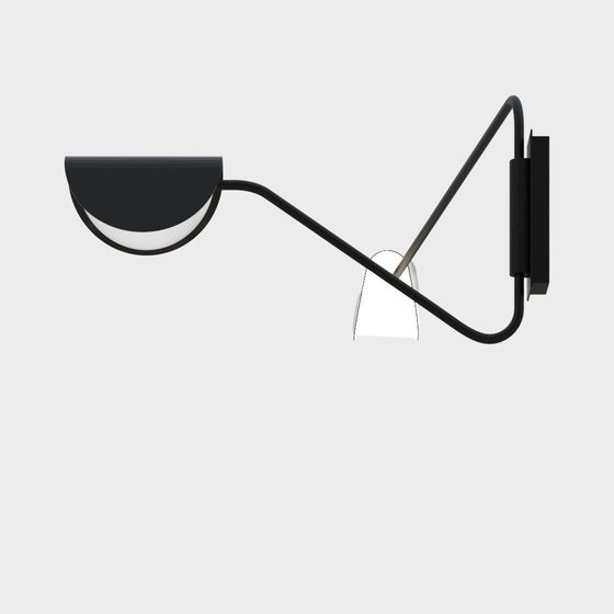 Stylish Low-Poly Wall Lamp 3D model for Modern Spaces