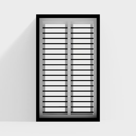 Elegant Black Shutter 3D model for Modern Aesthetics