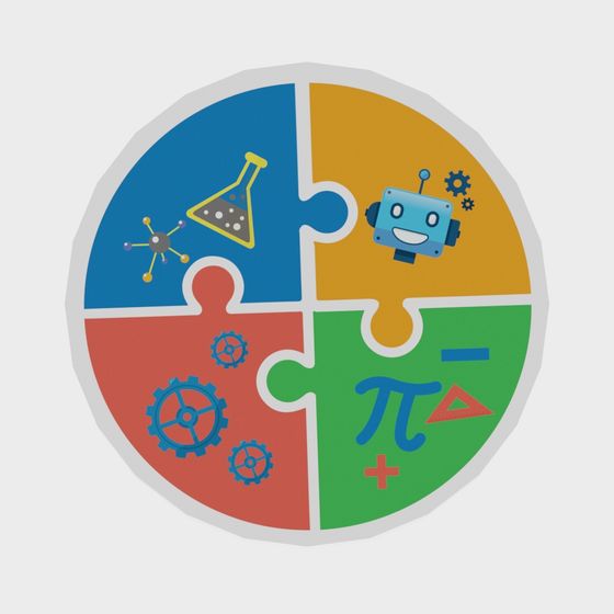 Colorful STEM Educational Puzzle 3D model