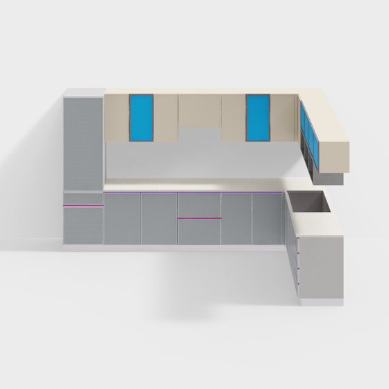 Urban Study Room 3D model Design