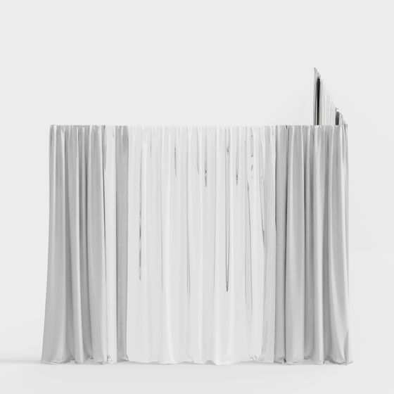 Elegant Flow Curtain 3D model for Creative Projects