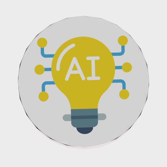 Futuristic AI Lightbulb 3D model