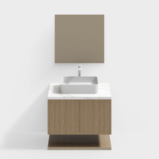 Modern Minimalist Bathroom Cabinet 3D model