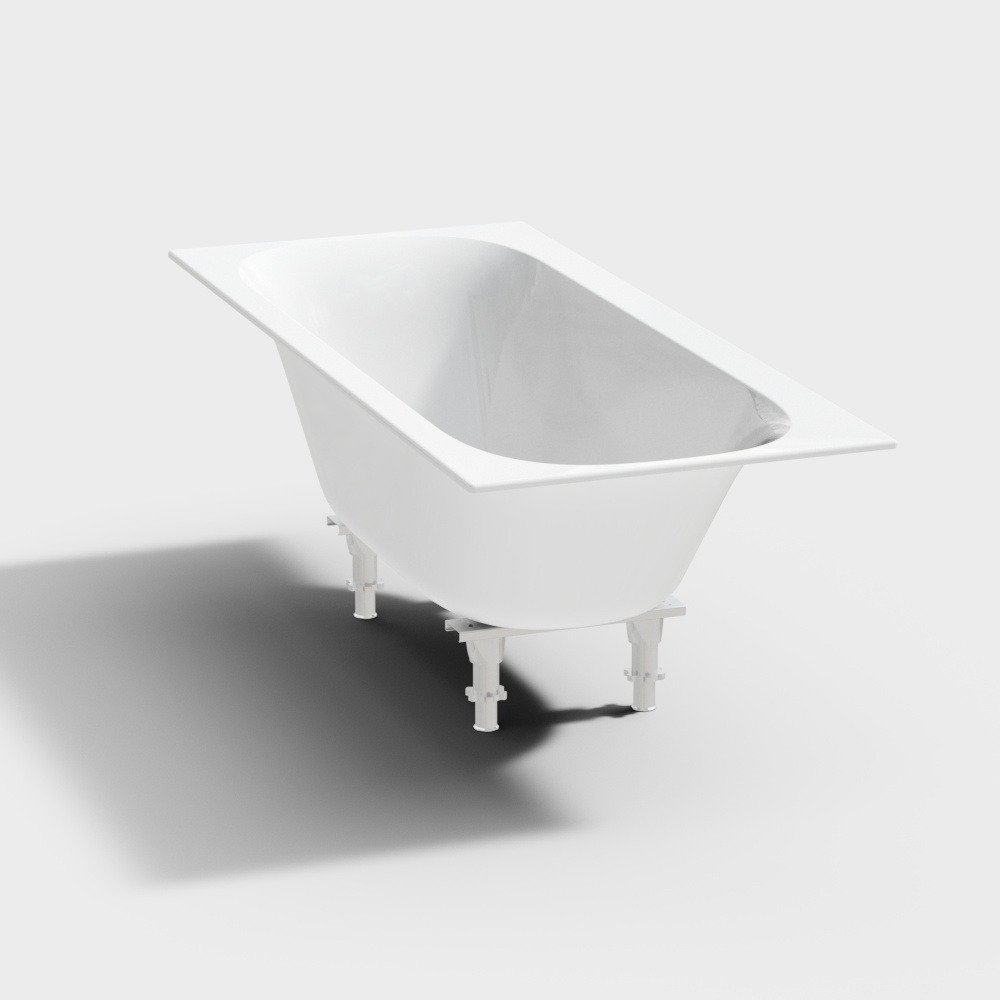 Elegant Vintage Bathtub 3D model