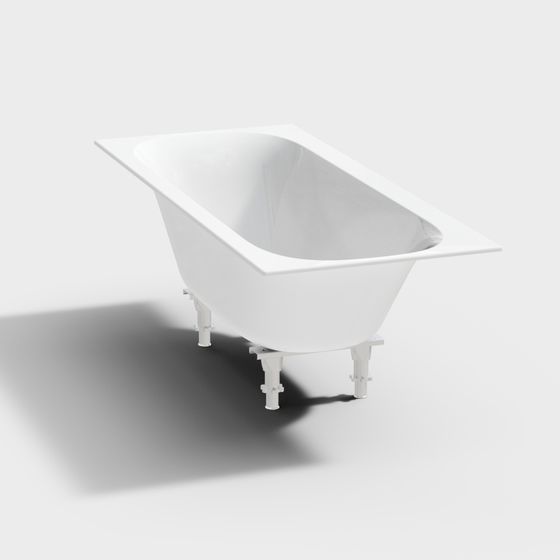 Elegant Vintage Bathtub 3D model
