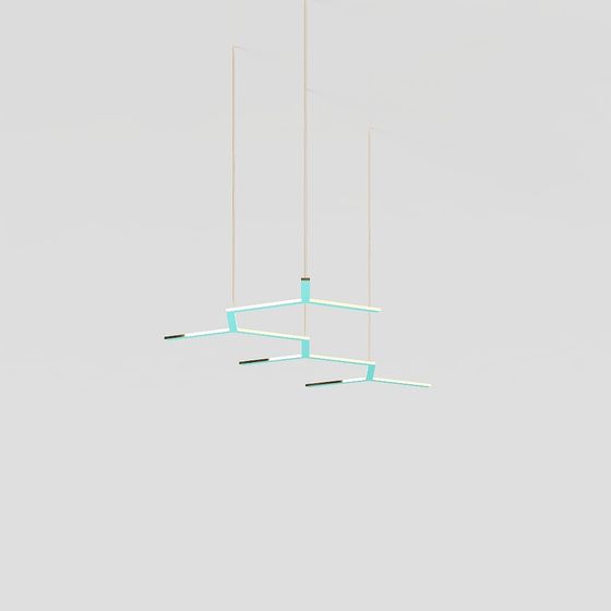 Elegant Hanging Art Lamp Low-Poly 3D model
