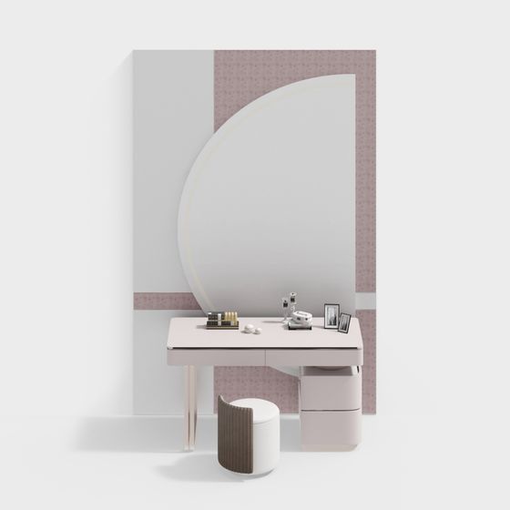 Elegant Vanity Table 3D model for Modern Spaces
