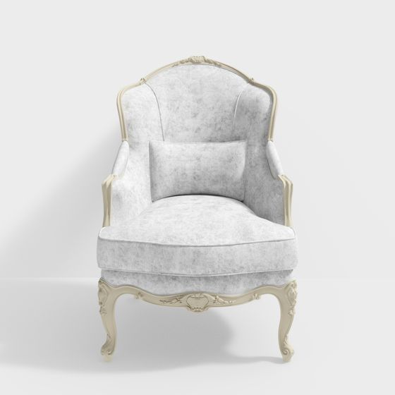 French Vintage Sofa Chair 3D model