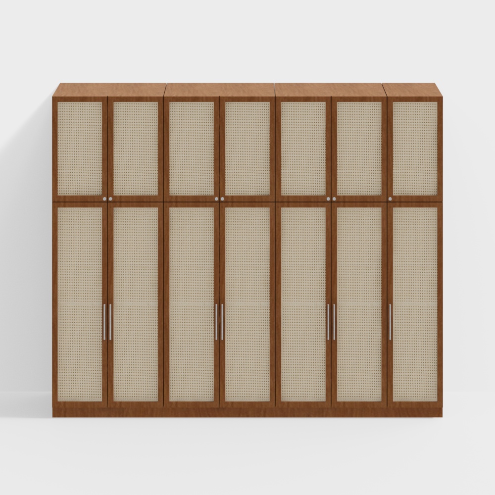 Homefurnica Rattan Wardrobe