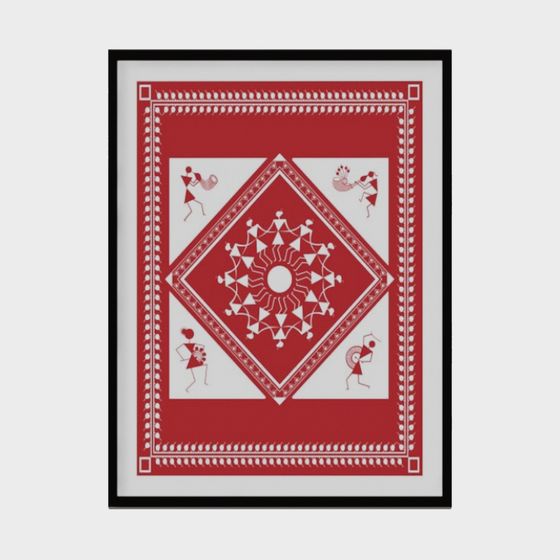 Warli Art Panel 3D model