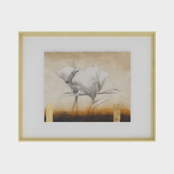 Abstract Floral Frame 3D Model