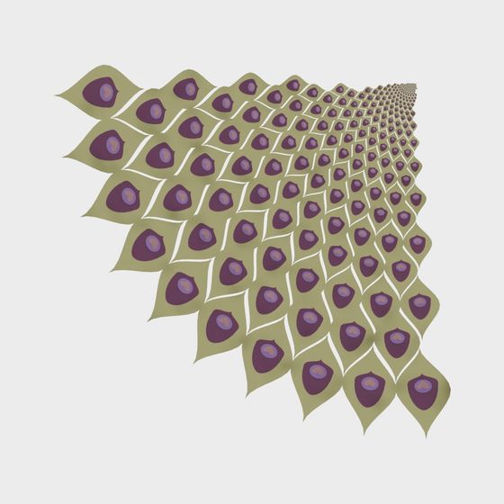 Stylish Abstract Leaves Low-Poly 3D model