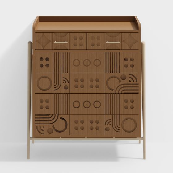 Abstract Art Cabinet 3D model