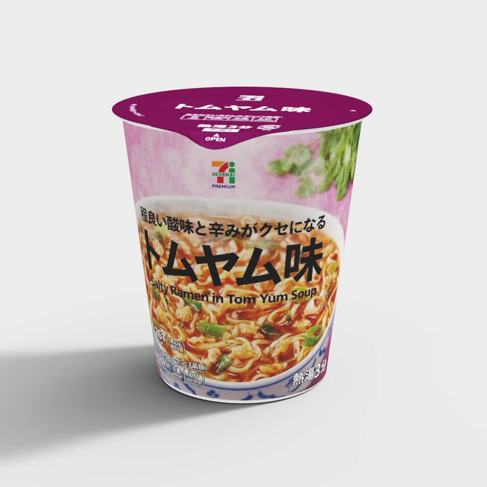 Authentic 7-Eleven Tom Yum Instant Noodle 3D model