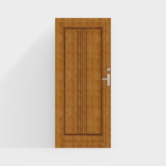 Classic Wood Door 3D Model for Interior Design