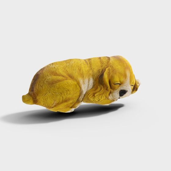 Resting Golden Retriever Puppy 3D model