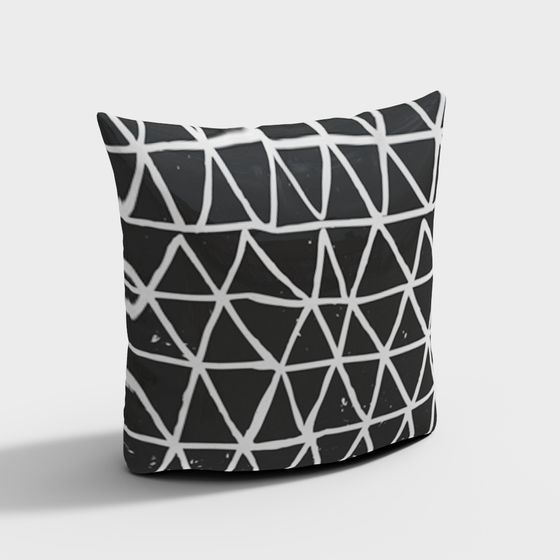 Geometric Pattern Throw Pillow 3D model