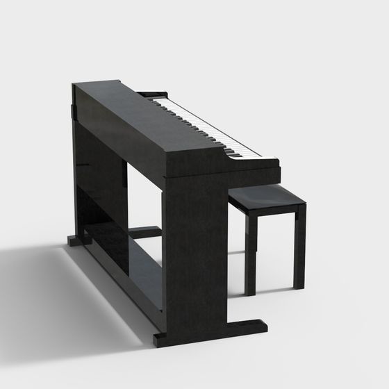 Stylish Low-Poly Piano 3D model for Various Projects