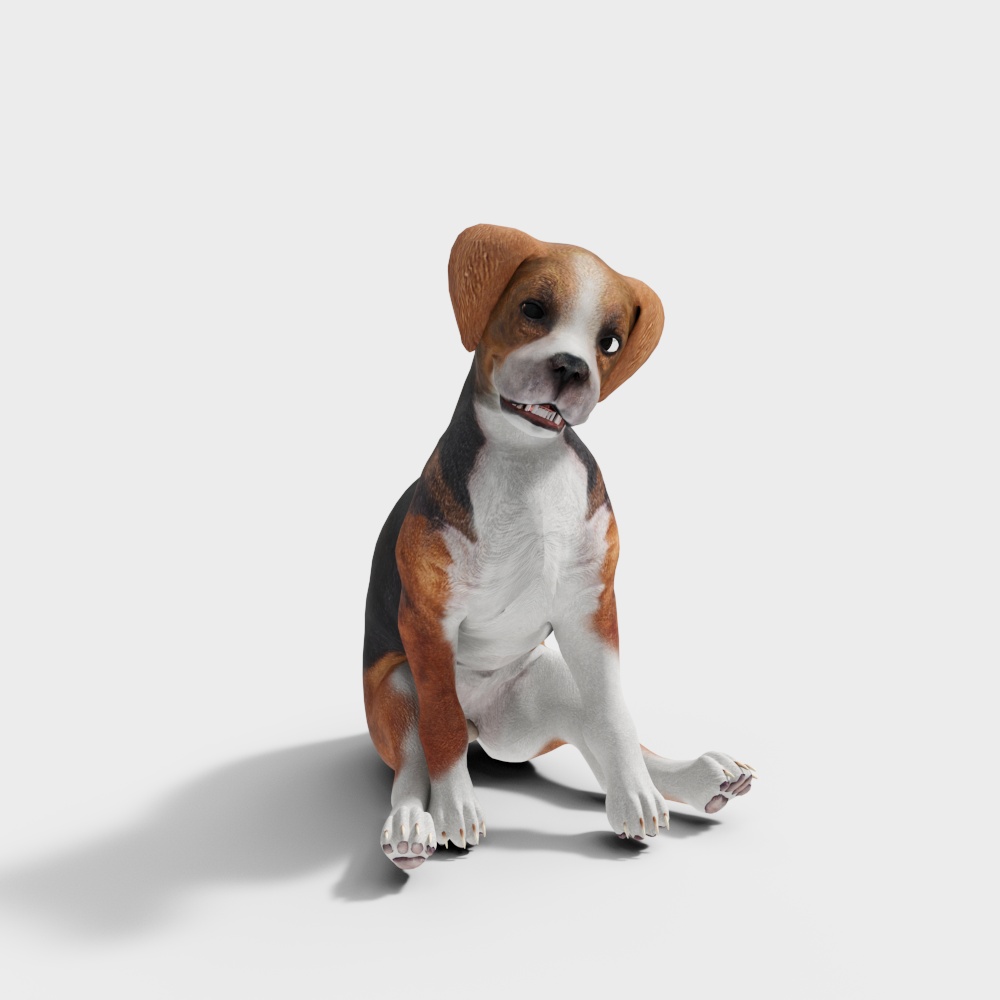 Adorable Beagle 3D model for Creative Projects