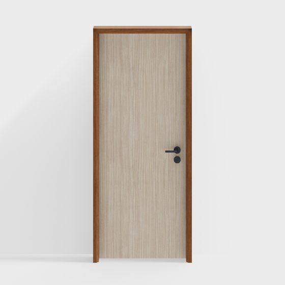Minimalist Wooden Door 3D model
