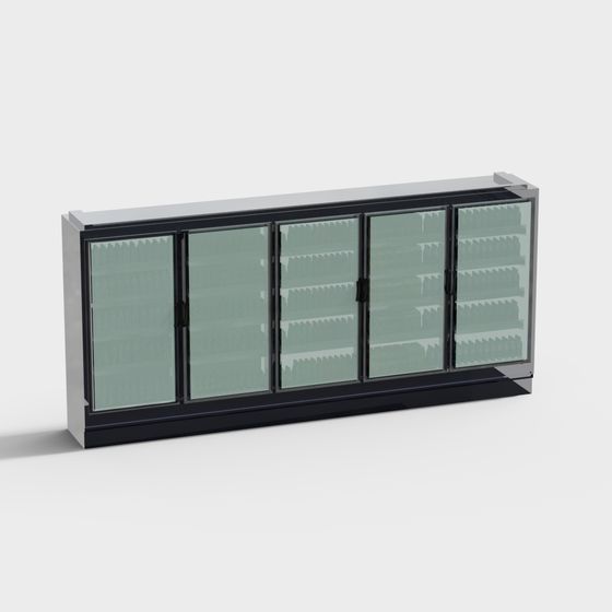 Modern Refrigerated Display Case 3D model