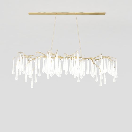 Elegant Low-Poly Chandelier 3D model