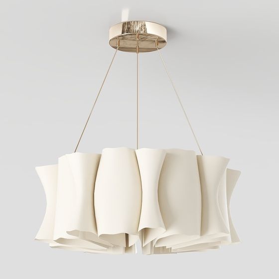 Elegant Low-Poly Chandelier 3D model