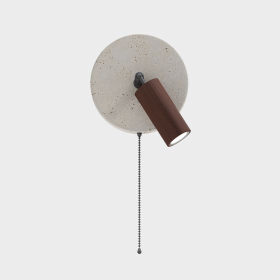 Wabi-Sabi Style Wall Lamp in Brown