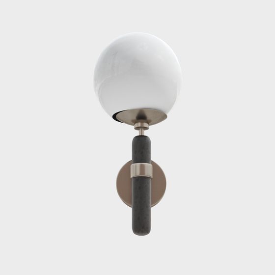 French Golden Wall Lamp 3D Model