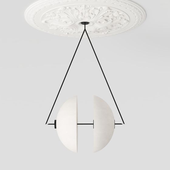Elegant Modern Classic Chandelier 3D model
