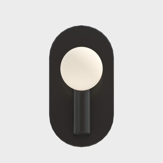 Black Modern Minimalist Wall Lamp 3D Model