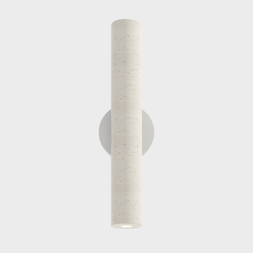 Travertine Cylinder Sconce 3D Model – Marble Texture