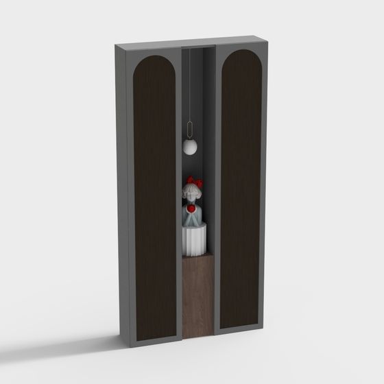 Unique Low-Poly Art 3D Model with Deep Brown Textures