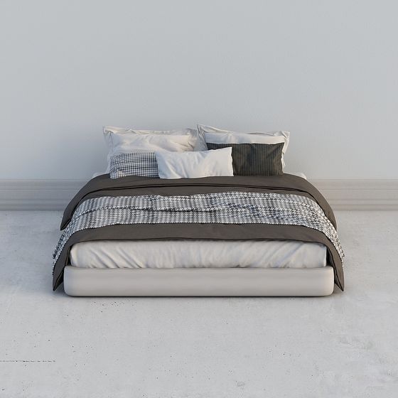 Chic 3D Bed Model for Contemporary Spaces