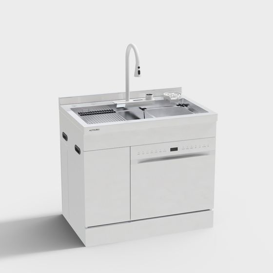 Smart Kitchen Sink Cabinet 3D model